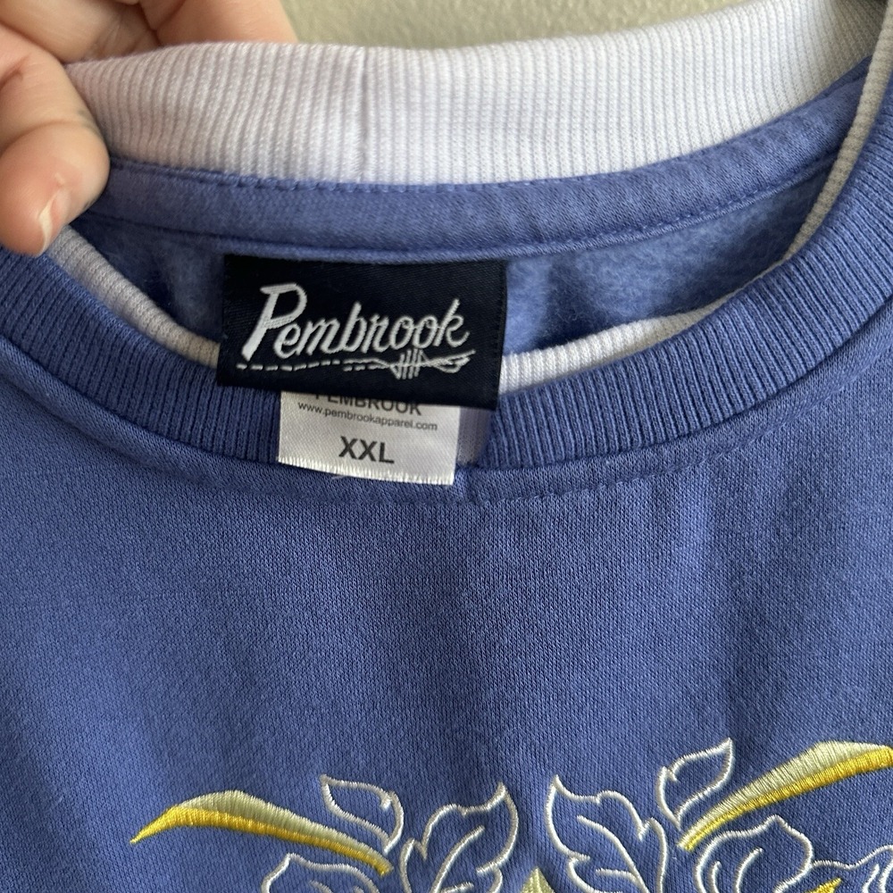 Pembrook Vintage 90's Women's‎ XXL Grandma Sweatshirt Embroidered Long Sleeve - Picture 6 of 8